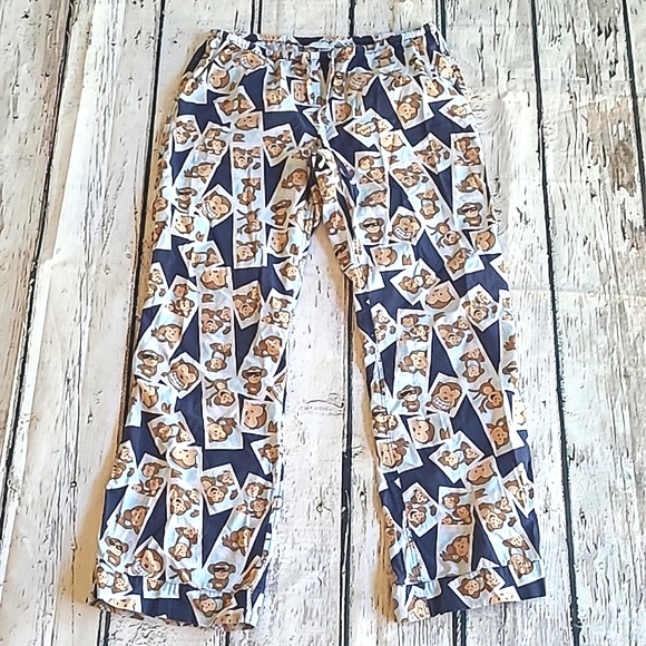 Vintage Y2K Aeropostale Cotton Low Rise Monkey Print Pajama Pants Womens Sz M - Picture 4 of 17